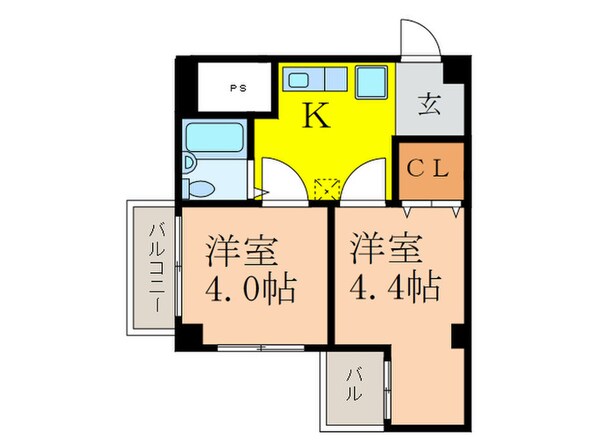 クル－ム新大阪２番館の物件間取画像